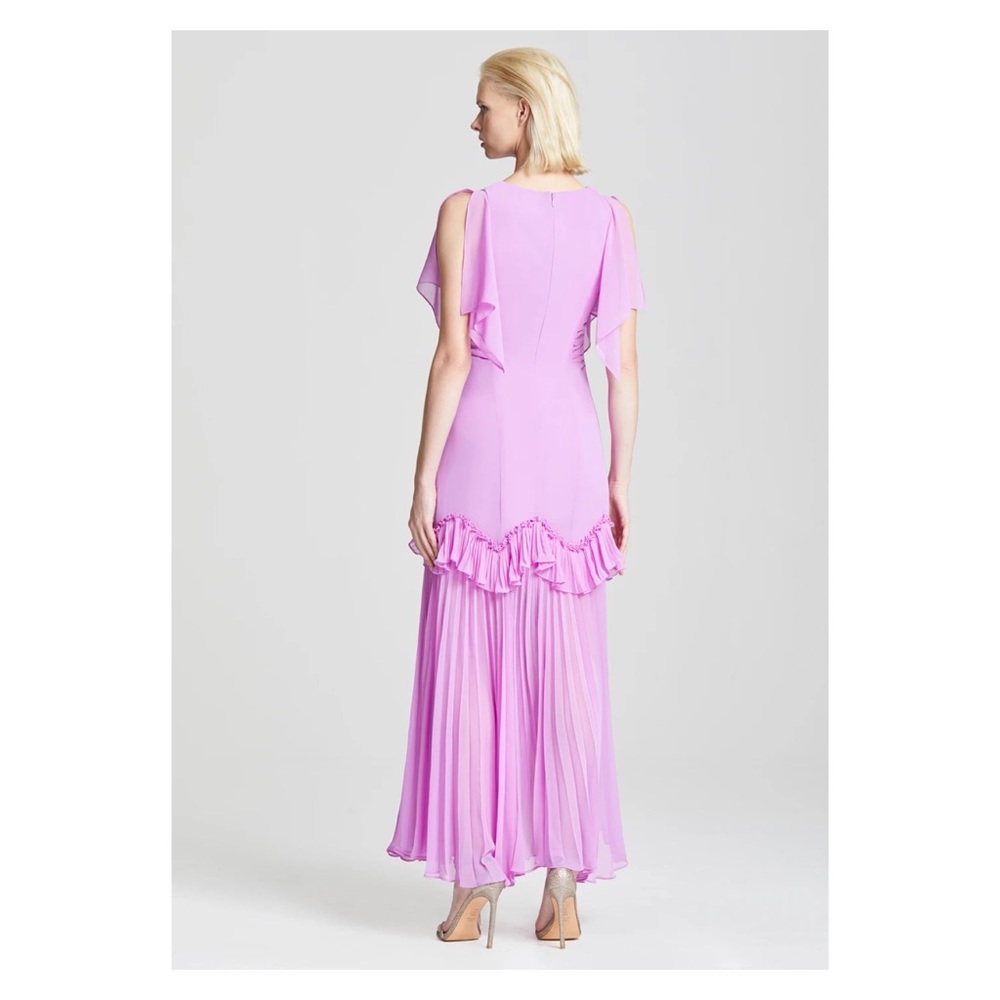 ***SOLD*** New! HALSTON Dramatic Pleated Ruffle Dress Gown - Picture 6 of 11